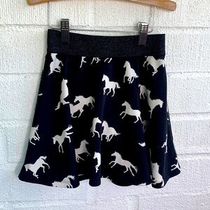 Sonoma Girl Kids Black Horse Short Skort Skirt sz 7